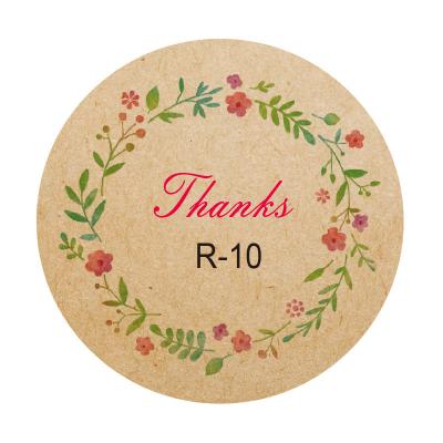China Custom Self Adhesive Printable Sticker Labels Round Kraft Paper Materials for sale