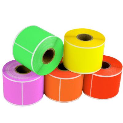 China Thermal Paper Self Adhesive Sticky Labels Test And Tag Heat Resistant Anti Fake for sale