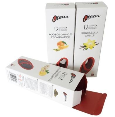 China Beide Seiten klären PVC-Fenster-Tee-Verpackungs-Kasten-weißen Karten-Papier-Offsetdruck zu verkaufen