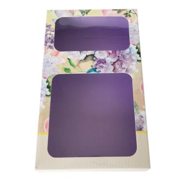 China Embossing Customized Makeup Packaging Boxes With Clear PVC Window SGS Approve for sale