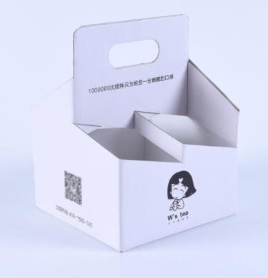 China Multifunction Take Away Tea And Coffee Packaging Box Corrugate Paper Material for sale