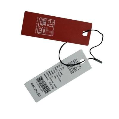 China Offset Printing White Cardboard Hang Tag Printing Embossing Glossy Lamination for sale