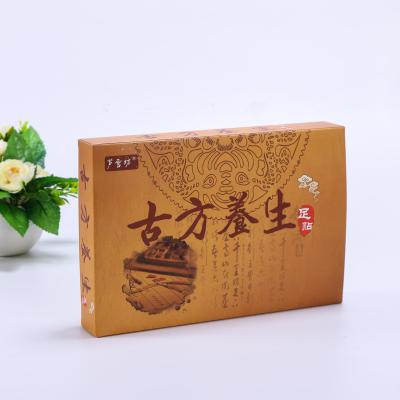 China Medicine Kraft Paper Healthcare Product Packaging Gloss Lamination 4 Color CMYK for sale