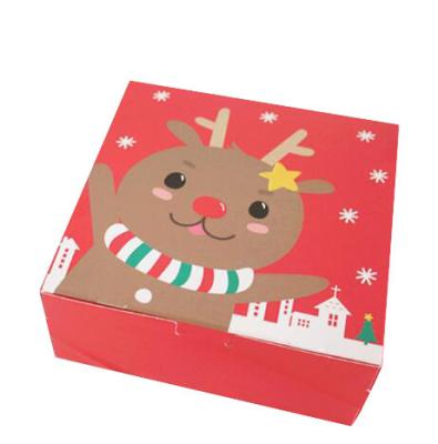 China Custom printed Christmas Cardboard Boxes Recycled Paper Folding Gift Box for sale