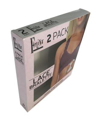 China Glossy Lamination Underwear Packaging Boxes Straight Tuck End White Card Paper for sale