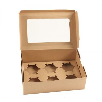 China Screen Printing 300gsm Paper Take Away Box For Cupcake for sale