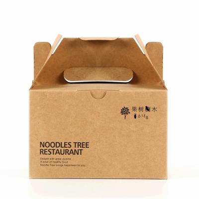 China Hot Foil Stamping Kraft Paper Packaging Box For Food Takeaway for sale