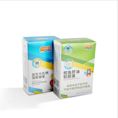 중국 칼슘 정제 포장을 위한 350G 광택지 상자 건강 관리 포장 상자 판매용