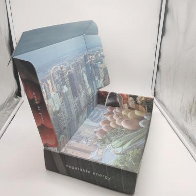 China E Flute Matte Paper UV Printing Corrugated Display Boxes For Vegetable And Fruit for sale
