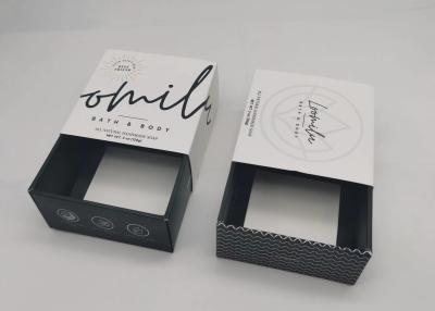 China Slide Drawer Printed Cosmetic Boxes, Custom Designed Foldable Soap Packaging Box for sale