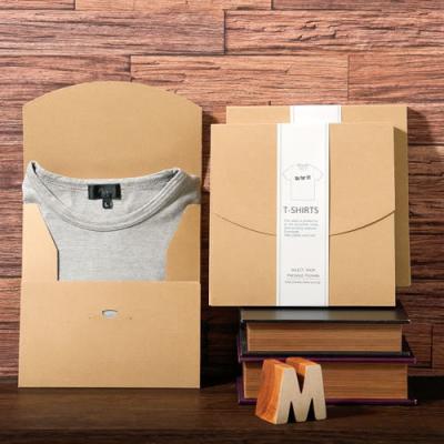 China ISO9001 T Shirt Packaging Envelope, Sleeve Clothing Kraft Paper Box for sale