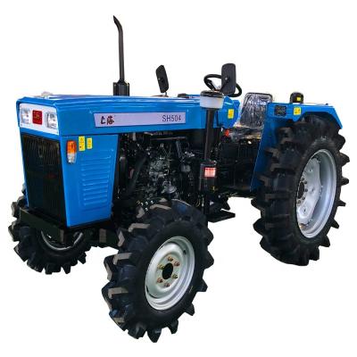 China shanghai  50HP  tractors mini 4x4 machinery engines chinese mini tractors for farming tractors with front loader end loader for sale