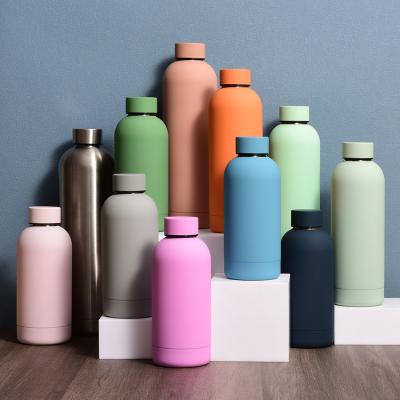 China Travel Stainless Steel Double Wall Insulated Vacuum Bottle With Cap Water Bottles for sale