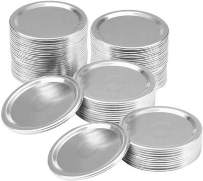 China Dia 3.38in Reusable Mason Glass Mason Jar Lids Aluminum Cylinder Containers 86mm for sale