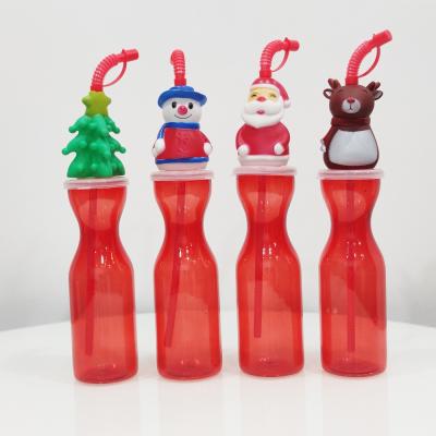 China A bebida plástica da decoração do Natal do ODM engarrafa o boneco de neve 17oz livre AZO à venda