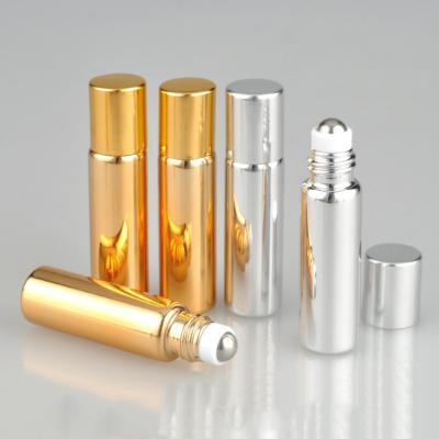 China 10ml 6ml Empty Aromatherapy Roller Bottles Silver Coating Anti UV for sale