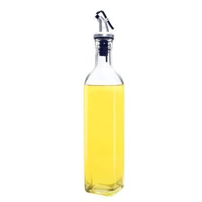China 350ml 500ml Thickened Crystal Glass Bottles Olive Oil And Vinegar Dispenser Set for sale