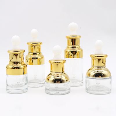 China Glass Cosmetic Containers 20ml 30ml Glass Dropper Bottle For Essential Oil for sale