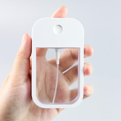 China Transparent PETG Credit Card Perfume Bottle 45ml With Silicone Holder for sale