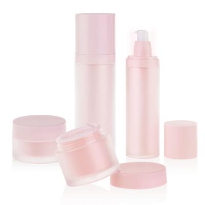 China Pink Plastic Cosmetic Containers Lotion Pump 50g 120g TSA for sale
