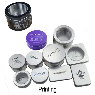 China Empty Custom 10g Silvery Metal Cosmetic Jar Sliding Tin Solid Perfume Tin Container for sale