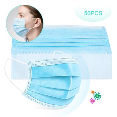 China Körperpflege-schützen sich medizinische Wegwerfgesichtsmasken vor Staub-Beweis-Blau zu verkaufen