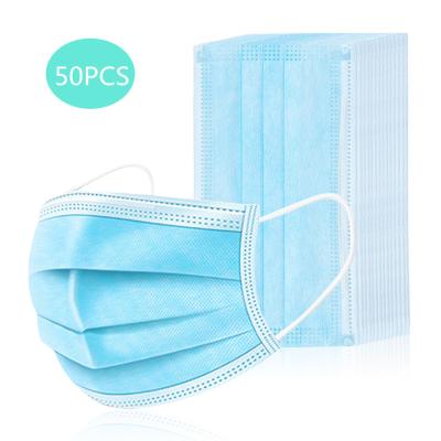 China Breathable Disposable Earloop Face Mask Blue And White Medical Clean Room for sale