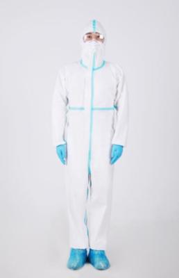China Medical Disposable Isolation Gowns Protective Suit With Tape High Effciency for sale