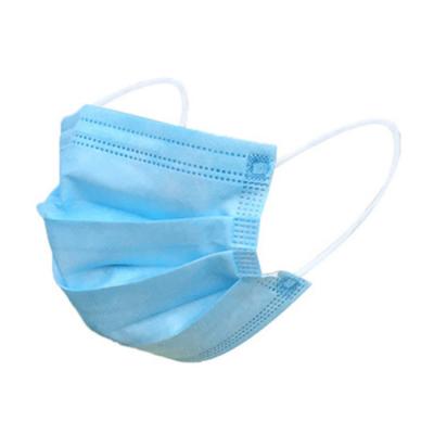 China Civil Earloop 3 Ply 	Disposable Non Woven Face Mask / Anti Virus Disposable Blue Mask for sale