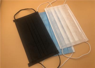 China 3 Ply Earloop Disposable Mouth Masks Non Woven Fabric High Filtration Efficiency for sale