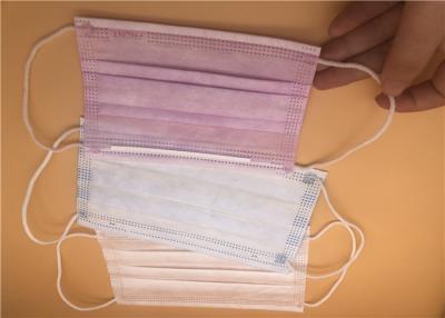 China 3Ply White Breathable Disposable Mask With Tie On Spunlace / Spunbond for sale