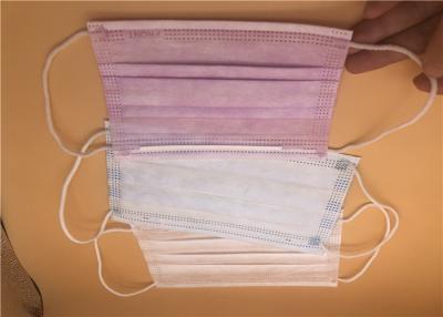 China 3Ply White Breathable Disposable Mask With Tie On Spunlace / Spunbond for sale