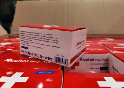 Cina Cuscinetto di pulizia dell'alcool non tessuto del tessuto 75% di Spunlace dell'isopropile in vendita