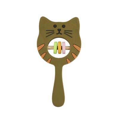 China Traqueteo Teether de Kitty Shape Food Grade Silicone para el bebé en venta