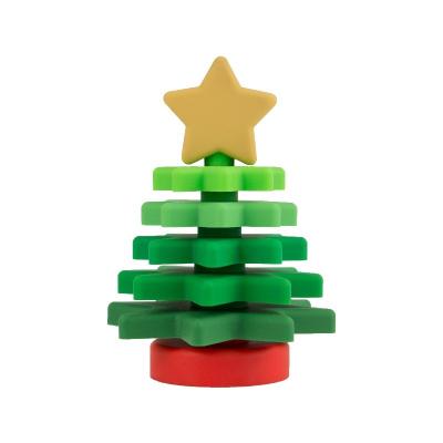 China Christmas Silicone Star Stacker BPA Free Eco Friendly For Child Education for sale