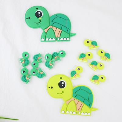 China Small Silicone Animal Beads , Silicone Beads Baby Teether For Necklace Chains Bracelet for sale
