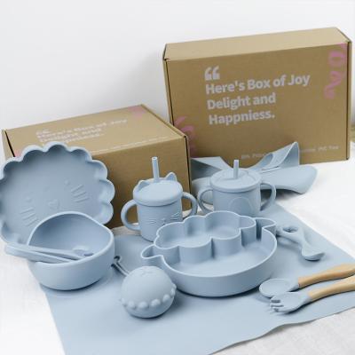 Chine Ensemble moderne de vaisselle de silicone de style, ensemble libre de plat de silicone de bébé de BPA à vendre