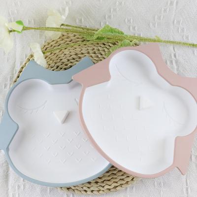 China BPA Free Infant Silicone Feeding Plate Waterproof With Suction Bottom for sale