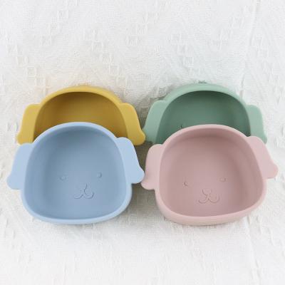 China Dog Pattern Silicone Bowl Set Soft Comfortable For Baby Kid for sale