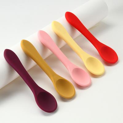 China Safe BPA Free Silicone Infant Spoons Non Toxic Microwaveable for sale