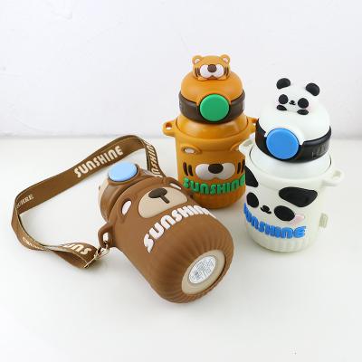 China 550ml Animal Stainless Steel Thermos Bottle With Silicone Cover for sale