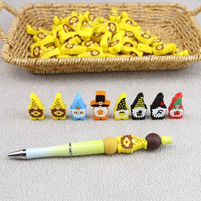 China Cute Cartoon Silicone Gnomes Focal Beads 100 Pcs Custom Low MOQ for sale