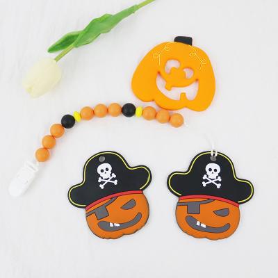 China Soft And Flexible Silicone Teether for 0-36 Months Baby DIY silicone teether keychains for halloween for sale