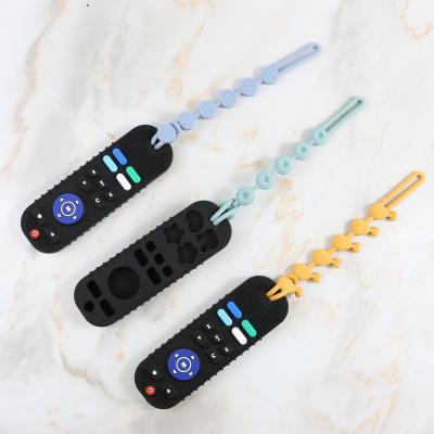 China Diversos productos de encargo el echar los dientes del bebé de los diseños en diverso juguete del teether del silicón del regulador de los colores TV en venta