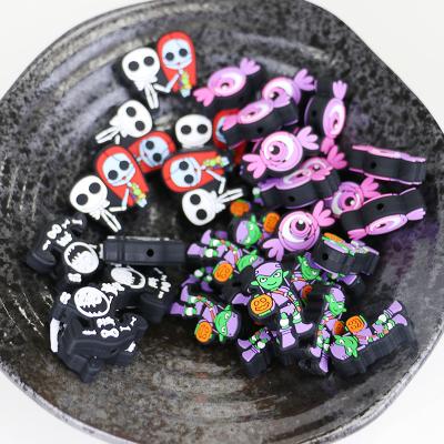 China wholesale low MOQ cheap cute cartoon DIY Silicone Teething Beads for pens keychains à venda
