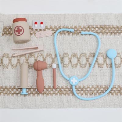 China AS Imagen Silicona Bebé juguetes de silicona Función Doctor Role jugando a los niños de la enfermera juego de rol conjuntos en venta