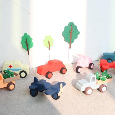 China New Arrival Safe Silicone Vehicle Toys For Babies Cute Ambulance Cars Slip Play Toys for sale