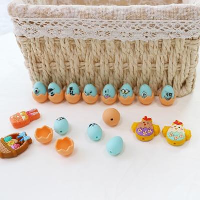 China Silicone Teething Beads Soft Safe Durable Easter Silicone Eggs Beads With Hole For Pen Making for sale