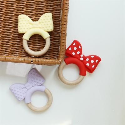China Food Grade Silicone Teething Ring Freezable For Extra Relief  Educational Toy Baby Silicone Fruit Teether for sale