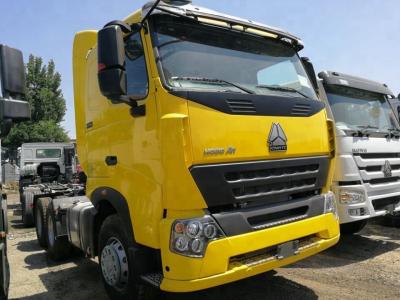 China 8800kg Curb Weight Tractor Head Trailer , Yellow Heavy Truck Trailer LHD / RHD for sale